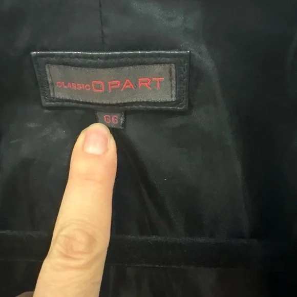 Classic Opart leather blazer jacket coat - Picture 4 of 10